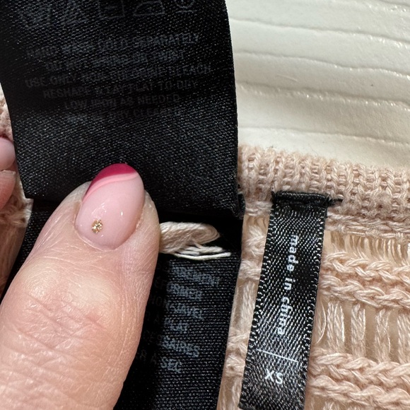 Anthropologie Pink Crew Neck Sweater with Boho Fringe - Picture 7 of 8